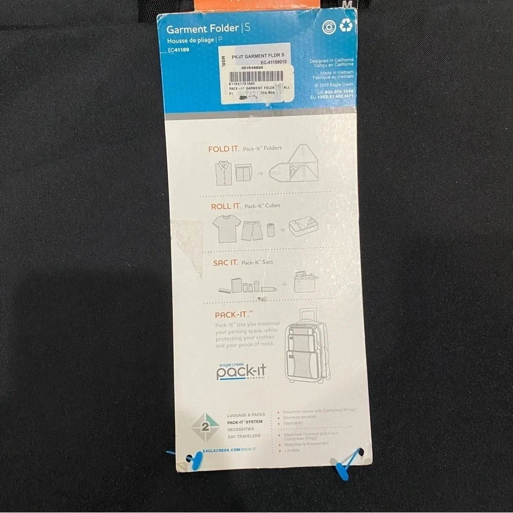 NWT Eagle Creek Pack Garment Folder Suitcase Organizer